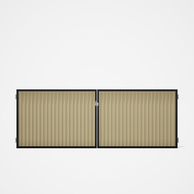 Good Neighbour® CGI Gate Premium .35 BMT Double 1.2m High Sheet: Primrose, Frame: Ebony