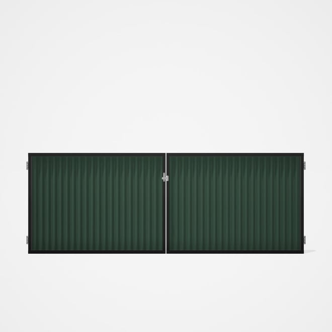 Good Neighbour® CGI Gate Premium .35 BMT Double 1.2m High Sheet: Rivergum, Frame: Ebony