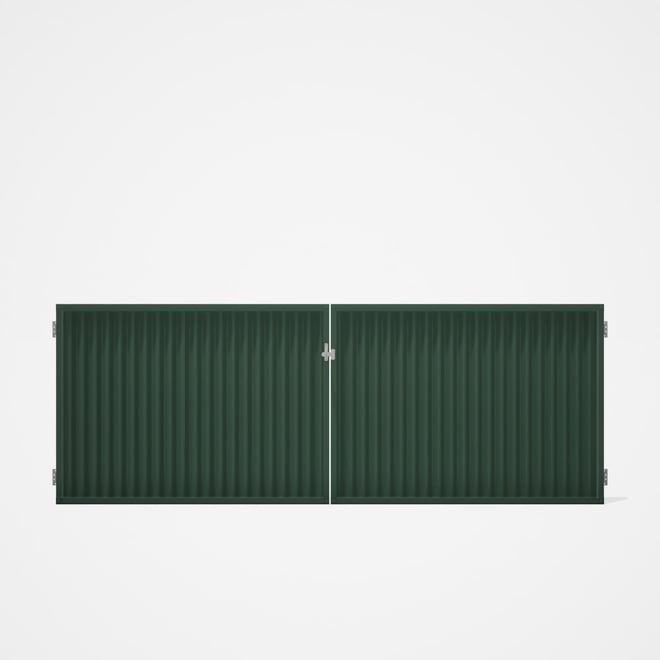 Good Neighbour® CGI Gate Premium .35 BMT Double 1.2m High Sheet: Rivergum, Frame: Rivergum