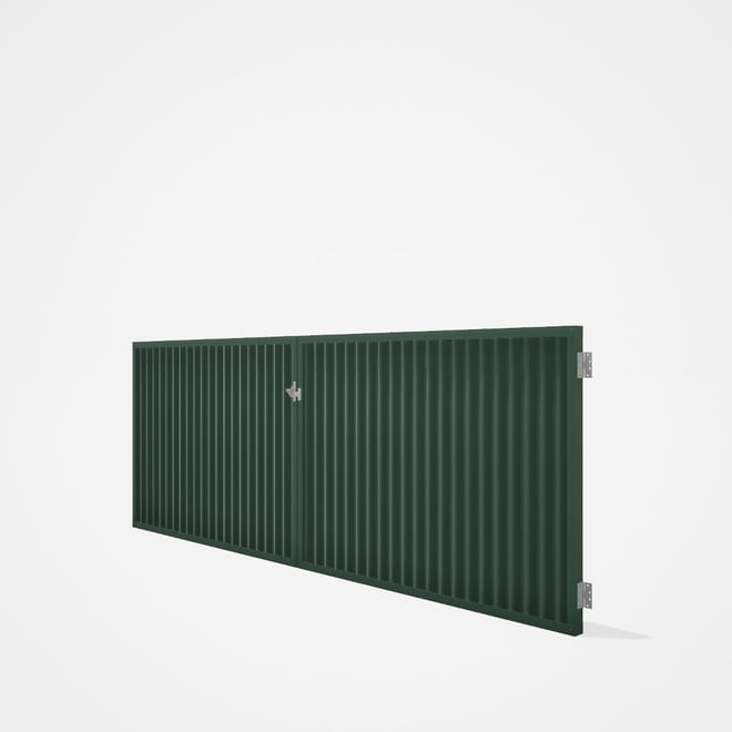 Good Neighbour® CGI Gate Premium .35 BMT Double 1.2m High Sheet: Rivergum, Frame: Rivergum