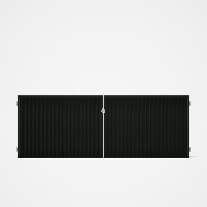 Good Neighbour® CGI Gate Premium .35 BMT Double 1.2m High Sheet: Slate Grey, Frame: Slate Grey