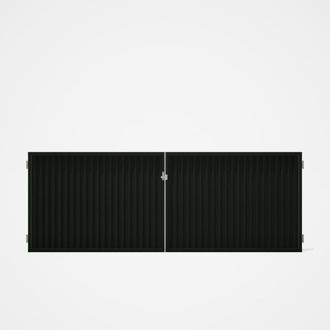 Good Neighbour® CGI Gate Premium .35 BMT Double 1.2m High Sheet: Slate Grey, Frame: Slate Grey
