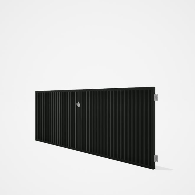Good Neighbour® CGI Gate Premium .35 BMT Double 1.2m High Sheet: Slate Grey, Frame: Slate Grey