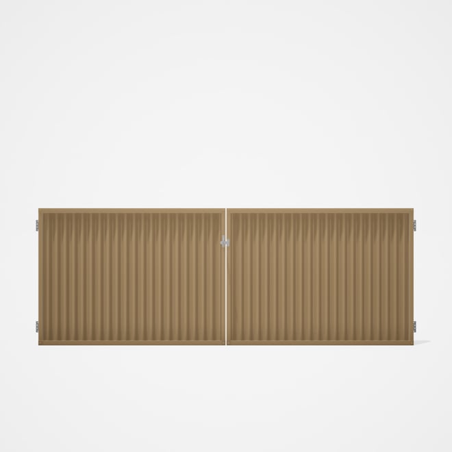 Good Neighbour® CGI Gate Premium .35 BMT Double 1.2m High Sheet: Wheat, Frame: Wheat