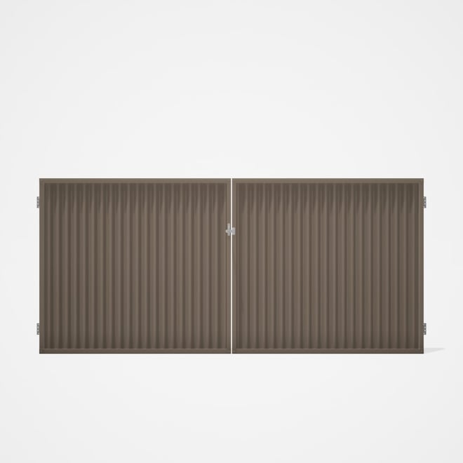 Good Neighbour® CGI Gate Premium .35 BMT Double 1.5m High Sheet: Beige, Frame: Beige