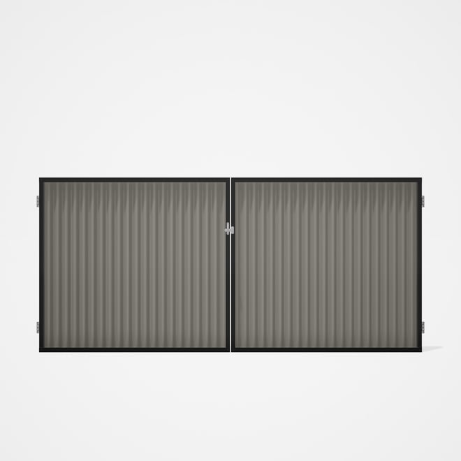 Good Neighbour® CGI Gate Premium .35 BMT Double 1.5m High Sheet: Birch, Frame: Ebony
