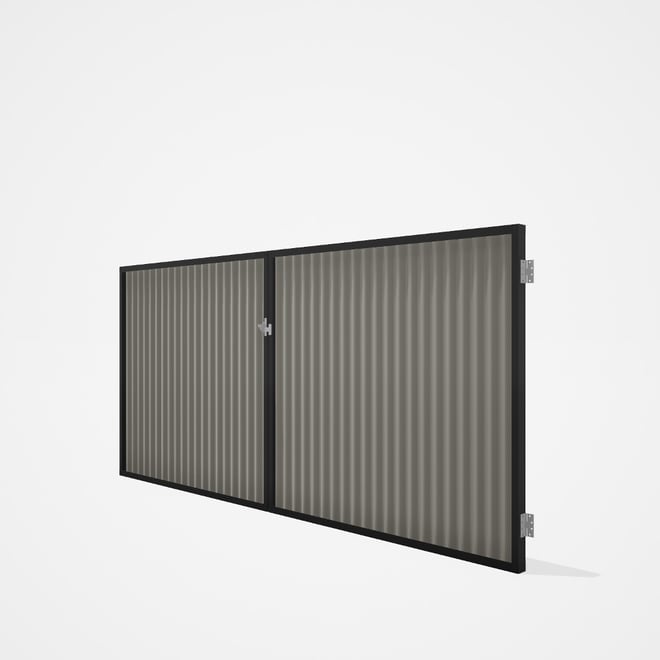 Good Neighbour® CGI Gate Premium .35 BMT Double 1.5m High Sheet: Birch, Frame: Ebony