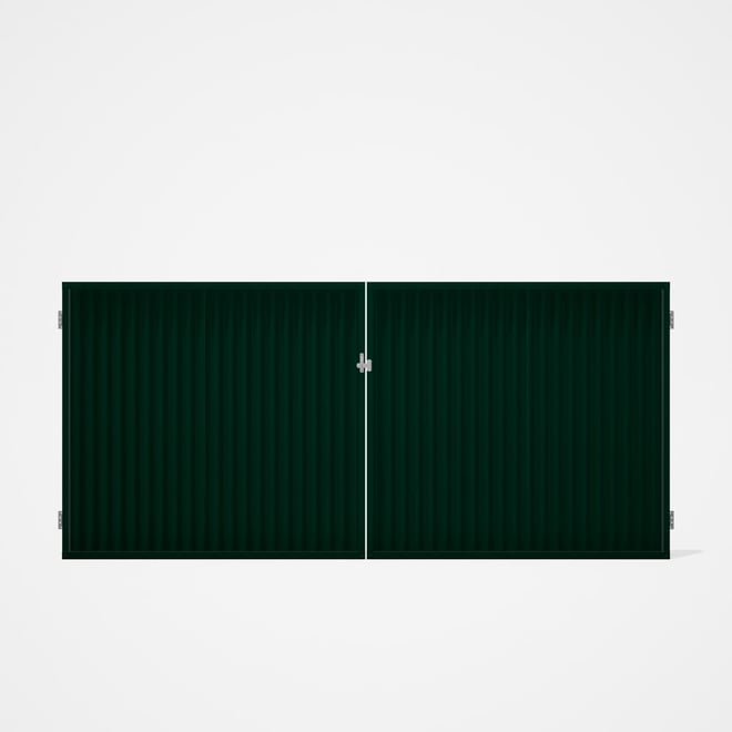 Good Neighbour® CGI Gate Premium .35 BMT Double 1.5m High Sheet: Caulfield Green, Frame: Caulfield G