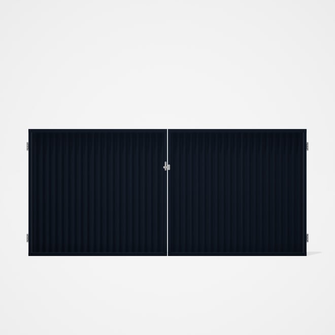 Good Neighbour® CGI Gate Premium .35 BMT Double 1.5m High Sheet: Dark Stone, Frame: Dark Stone