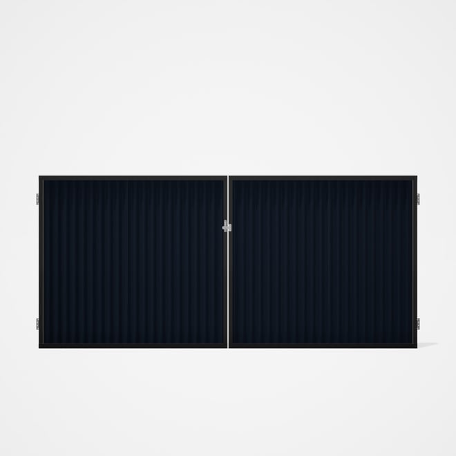 Good Neighbour® CGI Gate Premium .35 BMT Double 1.5m High Sheet: Dark Stone, Frame: Ebony