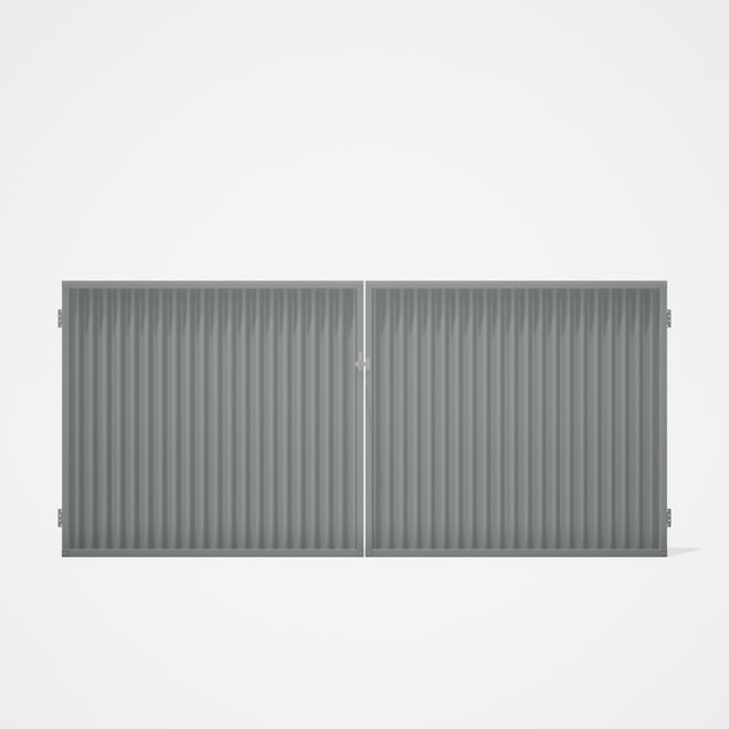 Good Neighbour® CGI Gate Premium .35 BMT Double 1.5m High Sheet: Gull Grey, Frame: Gull Grey
