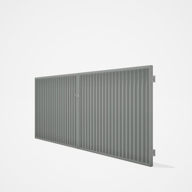 Good Neighbour® CGI Gate Premium .35 BMT Double 1.5m High Sheet: Gull Grey, Frame: Gull Grey