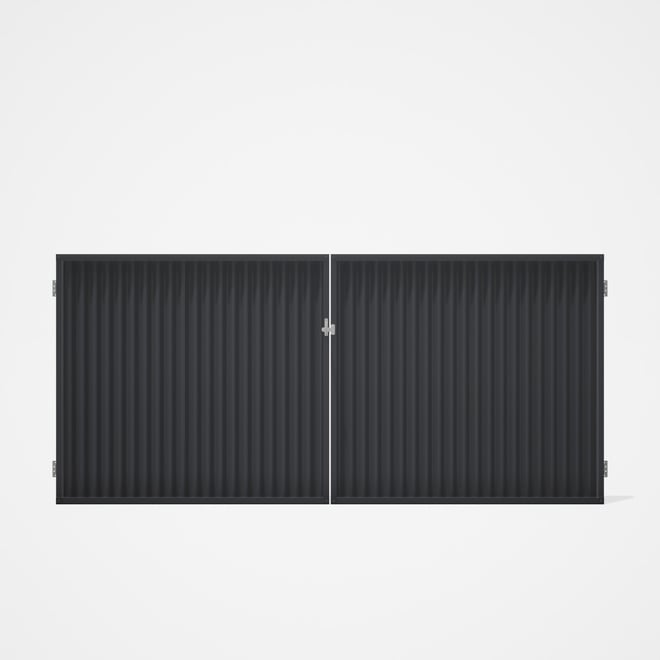 Good Neighbour® CGI Gate Premium .35 BMT Double 1.5m High Sheet: Granite, Frame: Granite