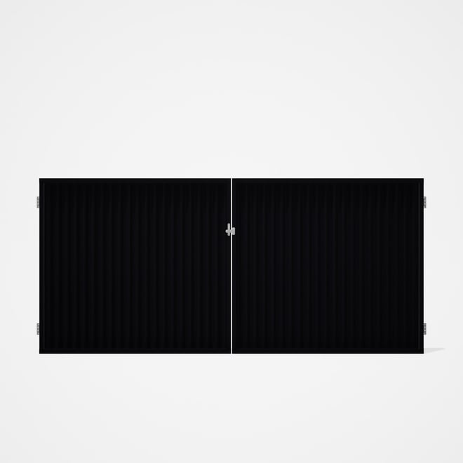 Good Neighbour® CGI Gate Premium .35 BMT Double 1.5m High Sheet: Gun Metal Grey, Frame: Gun Metal Gr