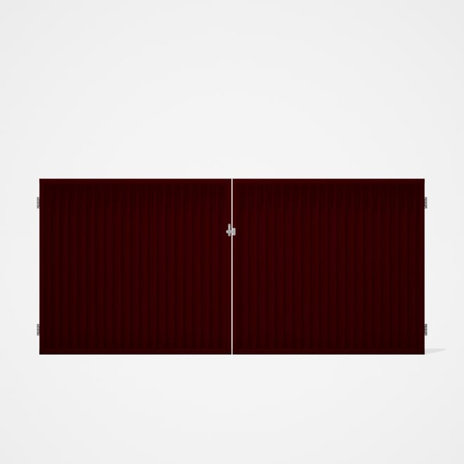 Good Neighbour® CGI Gate Premium .35 BMT Double 1.5m High Sheet: Heritage Red, Frame: Heritage Red