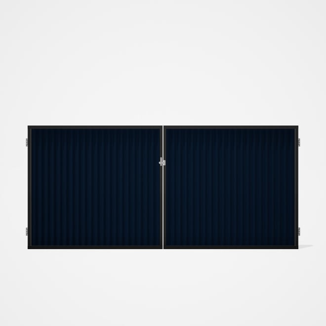 Good Neighbour® CGI Gate Premium .35 BMT Double 1.5m High Sheet: Mountain Blue, Frame: Ebony