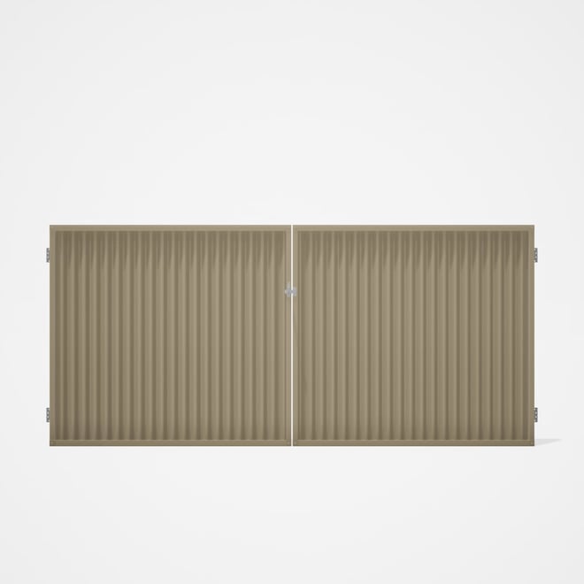 Good Neighbour® CGI Gate Premium .35 BMT Double 1.5m High Sheet: Merino, Frame: Merino