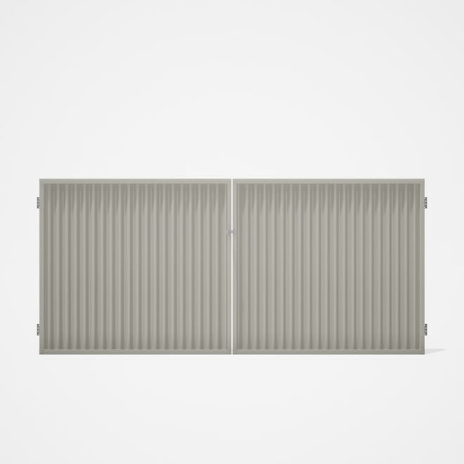 Good Neighbour® CGI Gate Premium .35 BMT Double 1.5m High Sheet: Off White, Frame: Off White