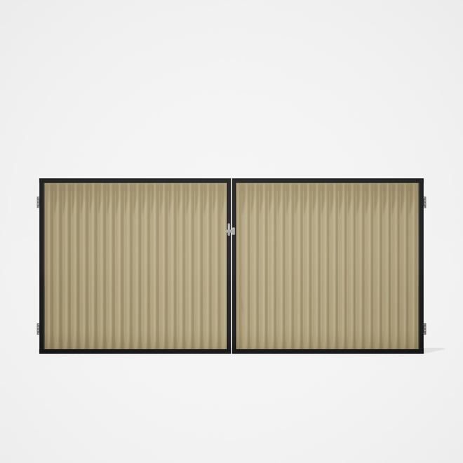 Good Neighbour® CGI Gate Premium .35 BMT Double 1.5m High Sheet: Primrose, Frame: Ebony