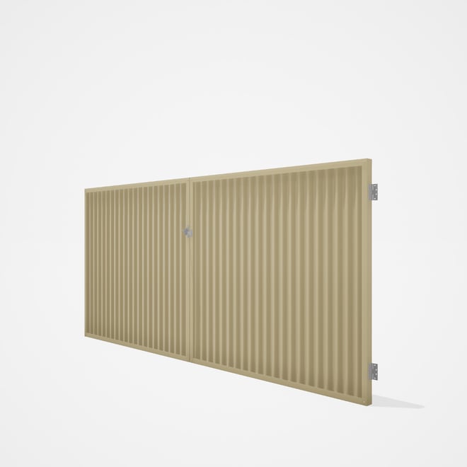 Good Neighbour® CGI Gate Premium .35 BMT Double 1.5m High Sheet: Primrose, Frame: Primrose