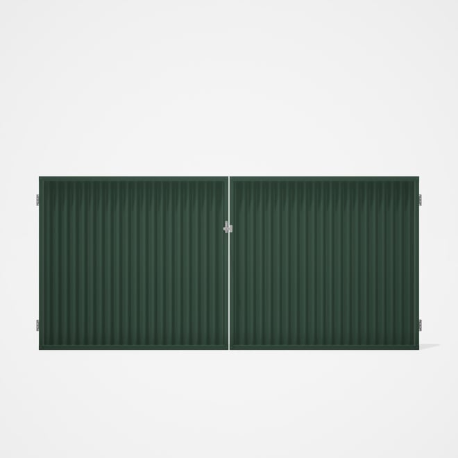 Good Neighbour® CGI Gate Premium .35 BMT Double 1.5m High Sheet: Rivergum, Frame: Rivergum