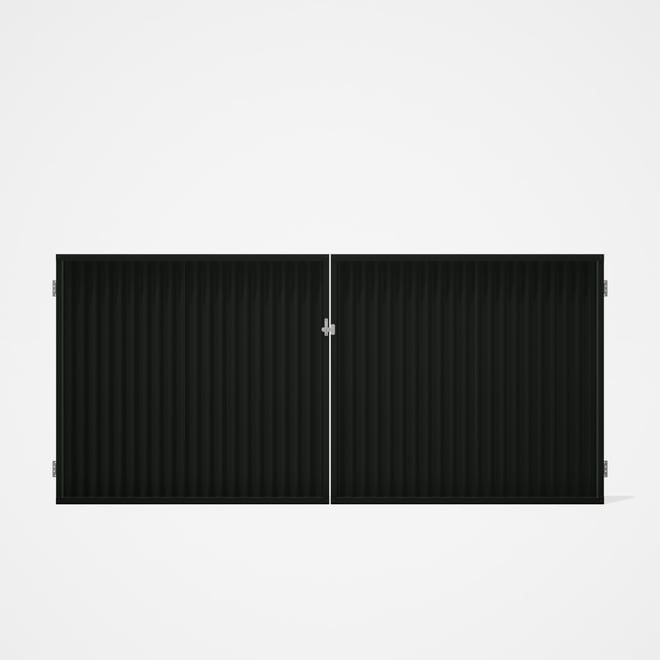 Good Neighbour® CGI Gate Premium .35 BMT Double 1.5m High Sheet: Slate Grey, Frame: Slate Grey