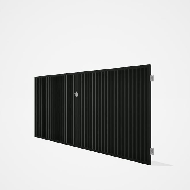 Good Neighbour® CGI Gate Premium .35 BMT Double 1.5m High Sheet: Slate Grey, Frame: Slate Grey
