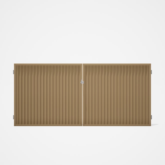 Good Neighbour® CGI Gate Premium .35 BMT Double 1.5m High Sheet: Wheat, Frame: Wheat
