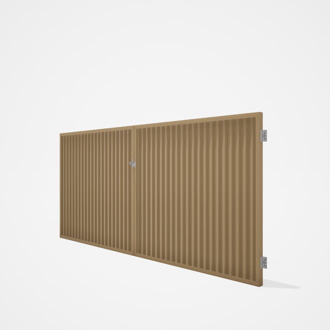 Good Neighbour® CGI Gate Premium .35 BMT Double 1.5m High Sheet: Wheat, Frame: Wheat