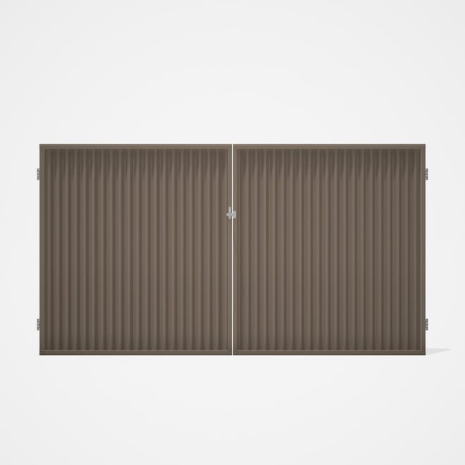 Good Neighbour® CGI Gate Premium .35 BMT Double 1.8m High Sheet: Beige, Frame: Beige