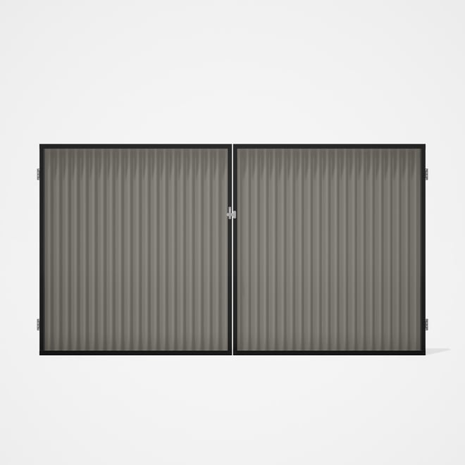 Good Neighbour® CGI Gate Premium .35 BMT Double 1.8m High Sheet: Birch, Frame: Ebony