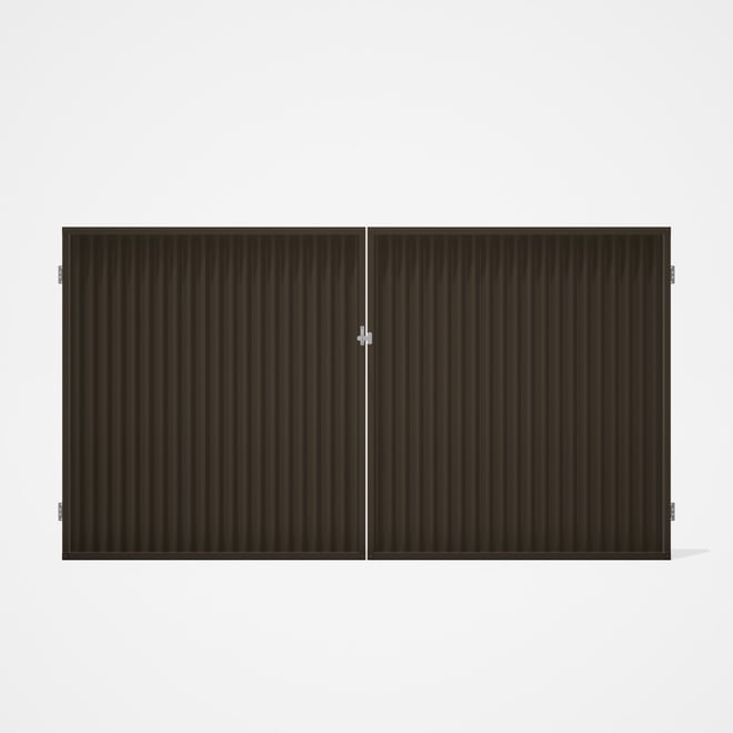 Good Neighbour® CGI Gate Premium .35 BMT Double 1.8m High Sheet: Banyan Brown, Frame: Banyan Brown