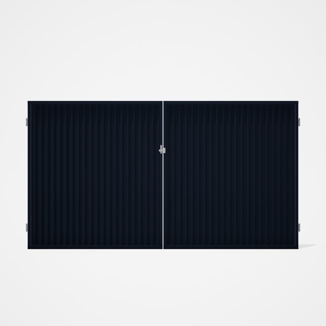 Good Neighbour® CGI Gate Premium .35 BMT Double 1.8m High Sheet: Dark Stone, Frame: Dark Stone