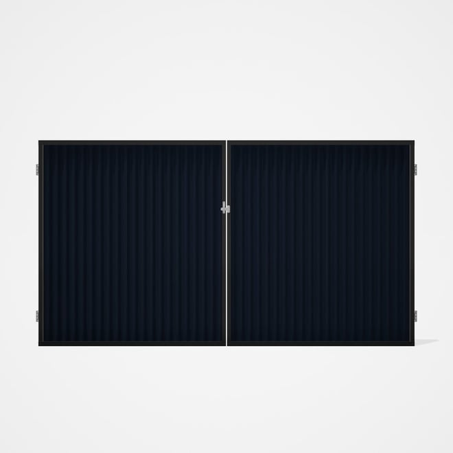 Good Neighbour® CGI Gate Premium .35 BMT Double 1.8m High Sheet: Dark Stone, Frame: Ebony