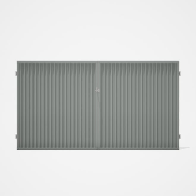 Good Neighbour® CGI Gate Premium .35 BMT Double 1.8m High Sheet: Gull Grey, Frame: Gull Grey