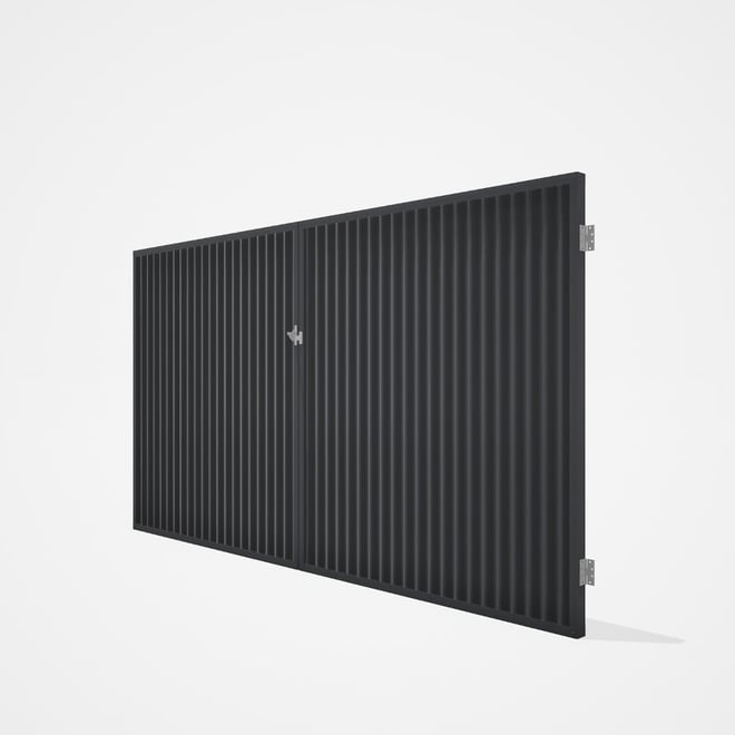 Good Neighbour® CGI Gate Premium .35 BMT Double 1.8m High Sheet: Granite, Frame: Granite