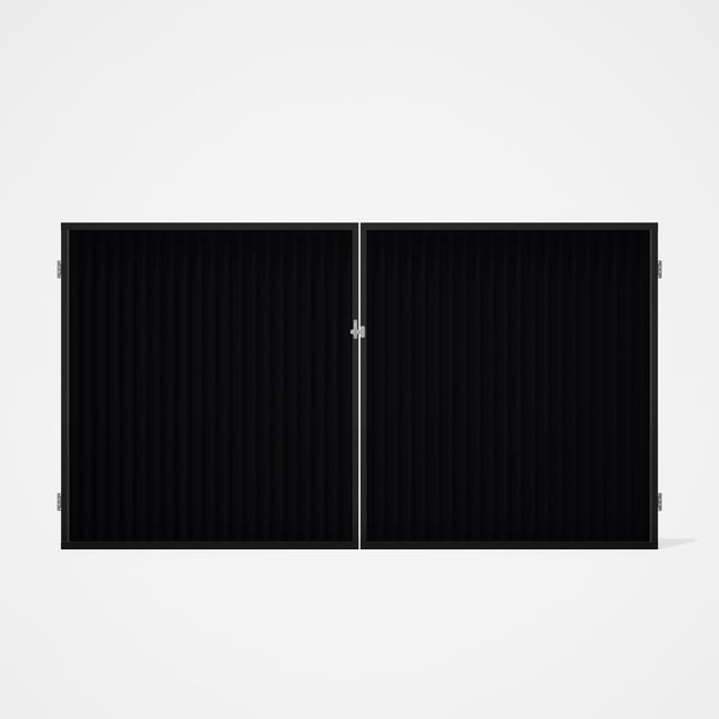 Good Neighbour® CGI Gate Premium .35 BMT Double 1.8m High Sheet: Gun Metal Grey, Frame: Ebony