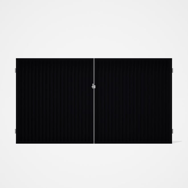 Good Neighbour® CGI Gate Premium .35 BMT Double 1.8m High Sheet: Gun Metal Grey, Frame: Gun Metal Gr