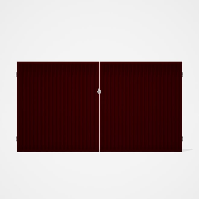 Good Neighbour® CGI Gate Premium .35 BMT Double 1.8m High Sheet: Heritage Red, Frame: Heritage Red