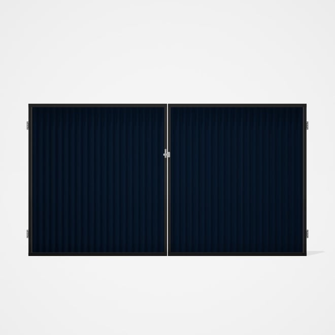 Good Neighbour® CGI Gate Premium .35 BMT Double 1.8m High Sheet: Mountain Blue, Frame: Ebony