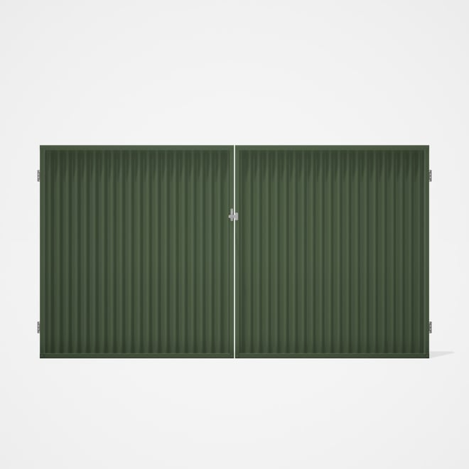 Good Neighbour® CGI Gate Premium .35 BMT Double 1.8m High Sheet: Mist Green, Frame: Mist Green