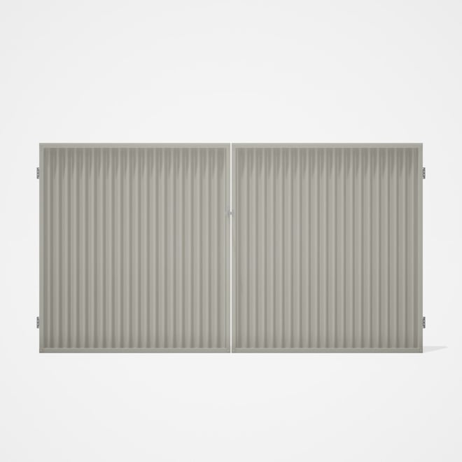 Good Neighbour® CGI Gate Premium .35 BMT Double 1.8m High Sheet: Off White, Frame: Off White