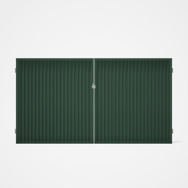Good Neighbour® CGI Gate Premium .35 BMT Double 1.8m High Sheet: Rivergum, Frame: Rivergum