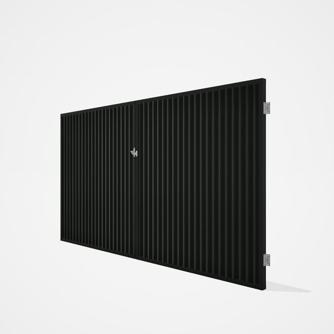 Good Neighbour® CGI Gate Premium .35 BMT Double 1.8m High Sheet: Slate Grey, Frame: Slate Grey