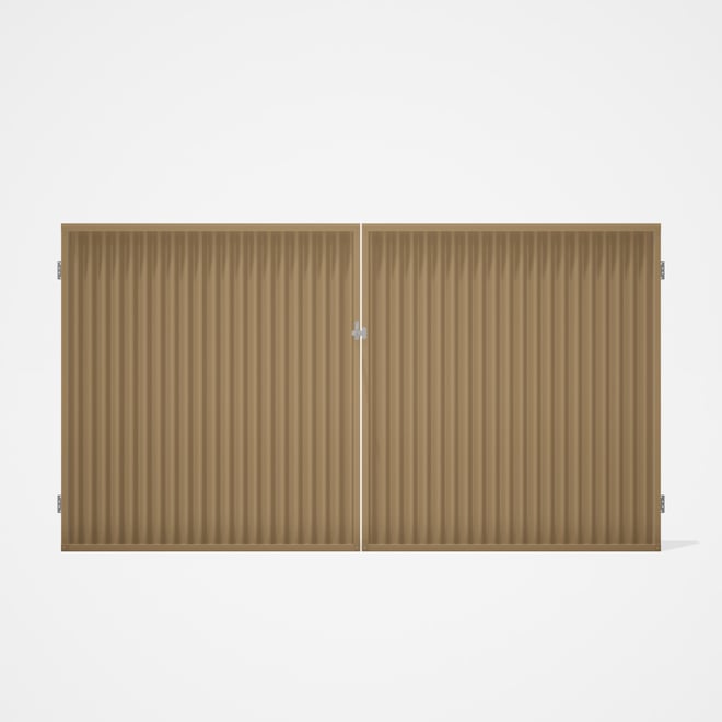 Good Neighbour® CGI Gate Premium .35 BMT Double 1.8m High Sheet: Wheat, Frame: Wheat