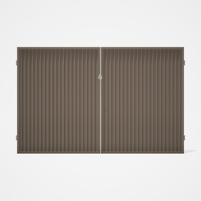 Good Neighbour® CGI Gate Premium .35 BMT Double 2.1m High Sheet: Beige, Frame: Beige