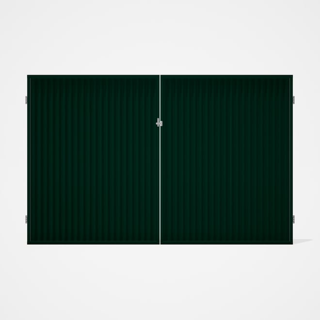 Good Neighbour® CGI Gate Premium .35 BMT Double 2.1m High Sheet: Caulfield Green, Frame: Caulfield G