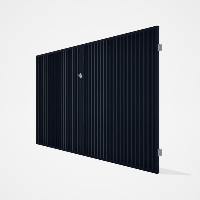 Good Neighbour® CGI Gate Premium .35 BMT Double 2.1m High Sheet: Dark Stone, Frame: Dark Stone