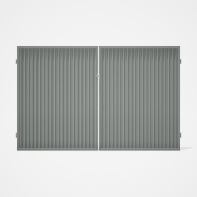 Good Neighbour® CGI Gate Premium .35 BMT Double 2.1m High Sheet: Gull Grey, Frame: Gull Grey