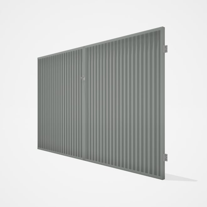 Good Neighbour® CGI Gate Premium .35 BMT Double 2.1m High Sheet: Gull Grey, Frame: Gull Grey
